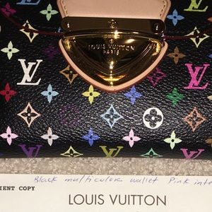 Black Multi colored Joey Louis Vuitton Wallet